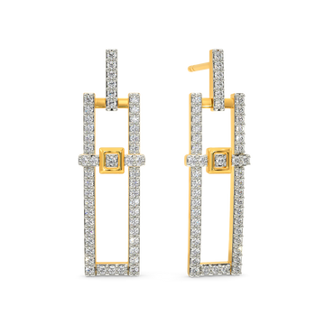 Straps N Buckle Diamond Earrings