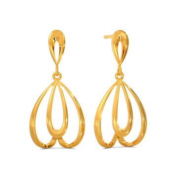Dynamic Flounce Gold Earrings