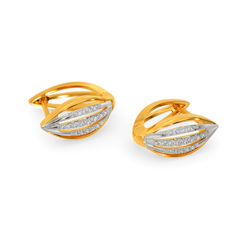 Opulent Ruffle Diamond Earrings