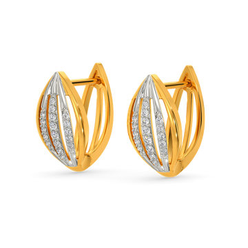 Opulent Ruffle Diamond Earrings