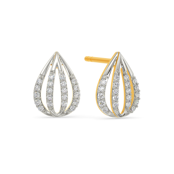 Opulent Ruffle Diamond Earrings