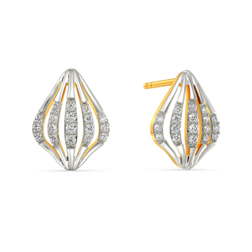 Bold Flounce Diamond Earrings