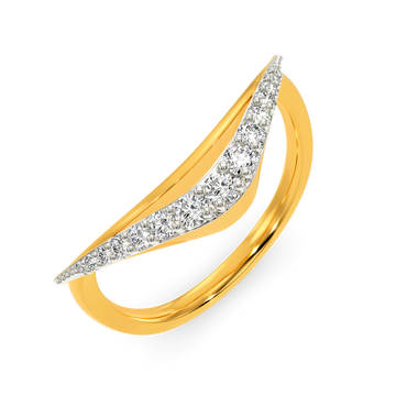 Edgy Buoyant Diamond Rings