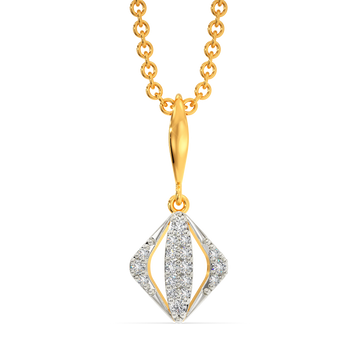 Edgy Buoyant Diamond Pendants