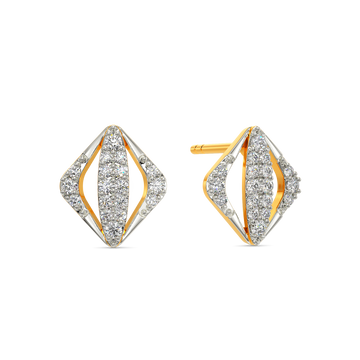 Edgy Buoyant Diamond Earrings