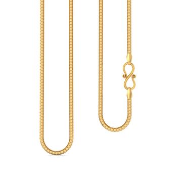 22kt Cylindrical box chain Gold Chains