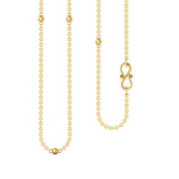 22k Round anchor chain with balls Gold Chains