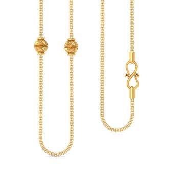 22kt sqaure snake chain with faceted ball Gold Chains