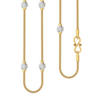 22kt Rhodium Plated Beaded Snake Chain Gold Chains