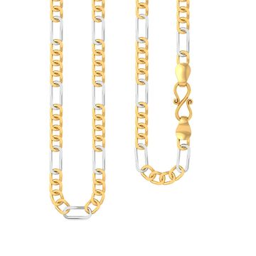 22kt two tone Figaro chain Gold Chains