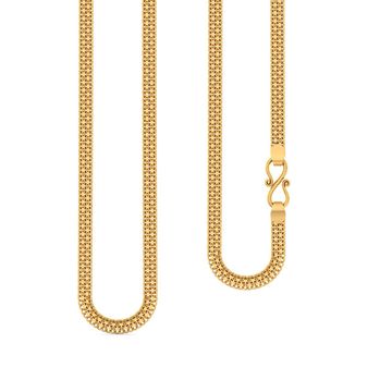 22kt Flat Three Strand Cable Chain Gold Chains