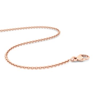 18kt Rose Gold Cable Chain Gold Chains