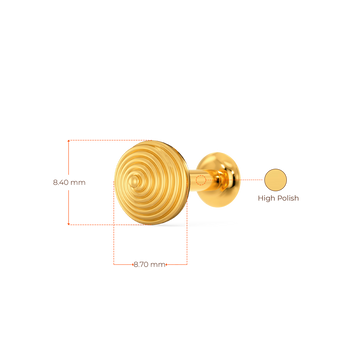 Pool of Whirl Gold Nose Pins