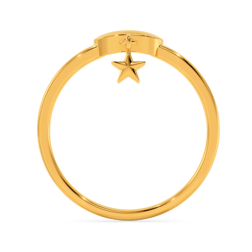 Twinkly Crescends Gold Rings