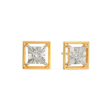 Squared Glory Diamond Earrings