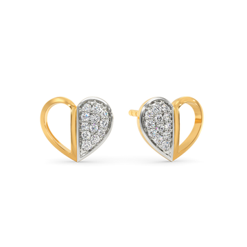 Dazzled Half Diamond Earrings