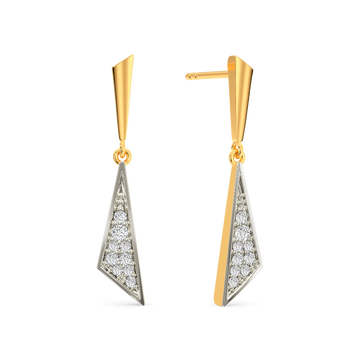 Glitter Sharp Diamond Earrings