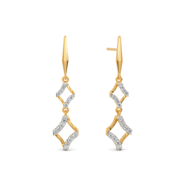 Twindle Curve Diamond Earrings
