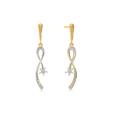 Star Entwined  Diamond Earrings