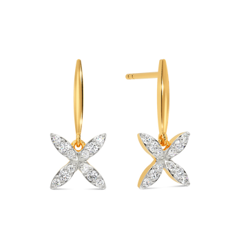 Flora Dangle Diamond Earrings