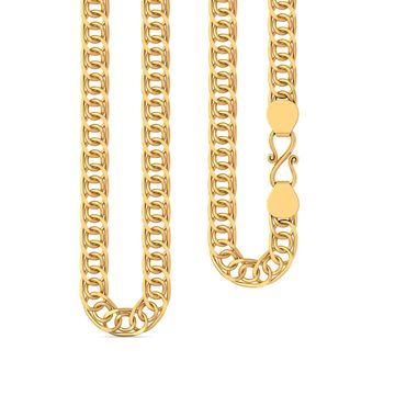 22kt Intertwined Triple Link Chain Gold Chains