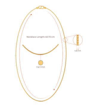 18kt Seven Box Chain Gold Chains
