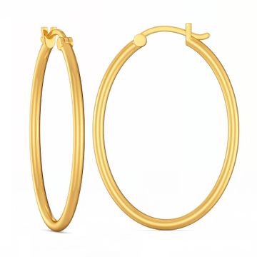 Oval N Out Gold Earrings