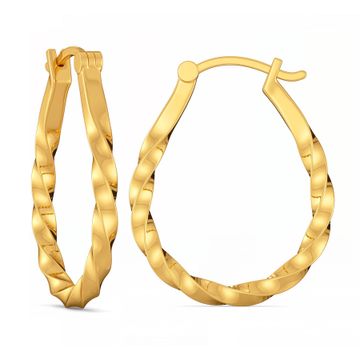 Twist It Up Gold Earrings