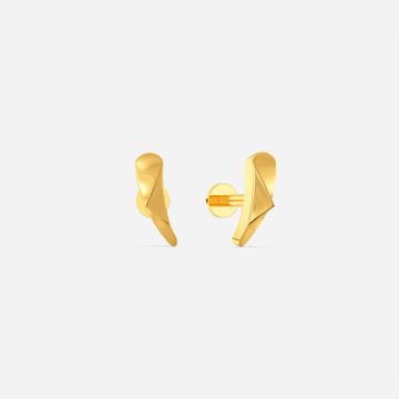 Prim Folds Gold Earrings