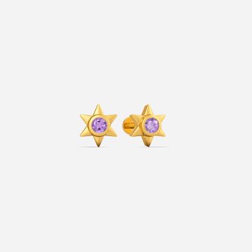 My Pink Star Gemstone Earrings