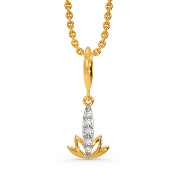 Lotus Elegance  Diamond Pendants