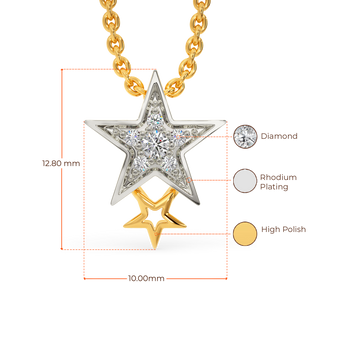Star Pong Diamond Pendants