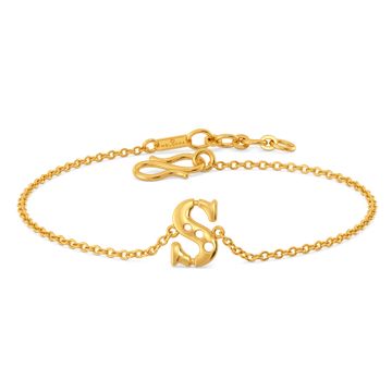 Gold plated cut work bracelet with pearl hangings 