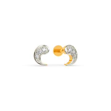 Classic Colon Diamond Earrings