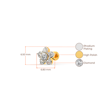 Orchard Diamond Nose Pins