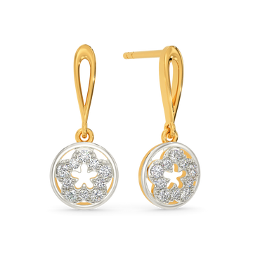Blurred Bud Diamond Earrings