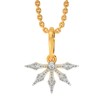 Floral Reflection Diamond Pendants