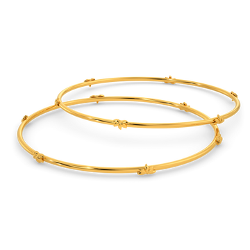 Pure Bliss Pair of Gold Bangles