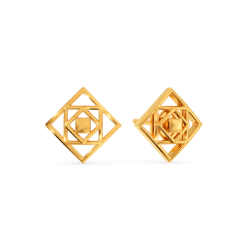 Rhombus Reverie Gold Earrings