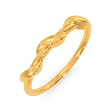 Twisted Elegance Gold Rings