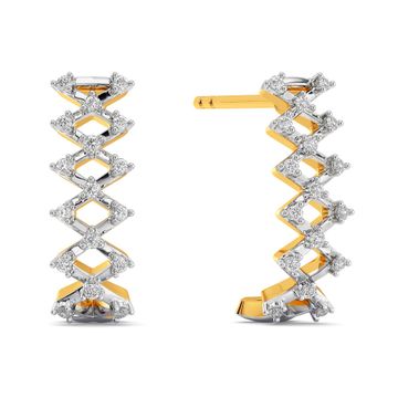 Crochet O Clock Diamond Earrings
