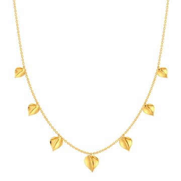 Flamingo Lily Gold Necklaces