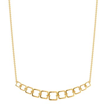 Flair of Squares Gold Necklaces