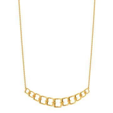Flair of Squares Gold Necklaces