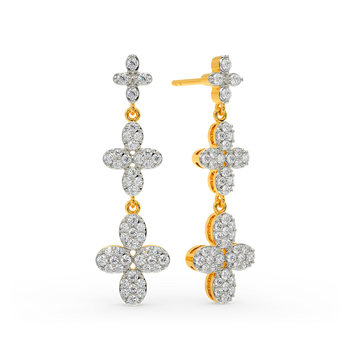 Flora Drop Diamond Earrings