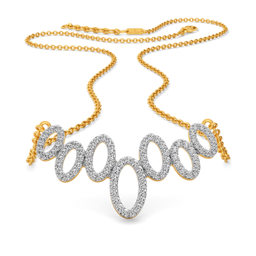 Circled Love Diamond Necklaces