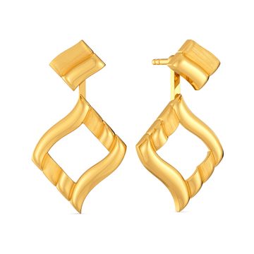 Flaunt N Rhomb Gold Earrings