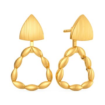 Scallop Sealed Gold Earrings