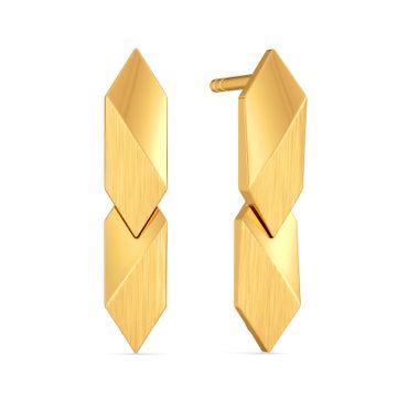 Dangle Drama Gold Earrings