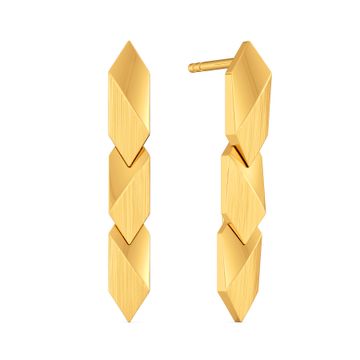 Dangle Drama Gold Earrings